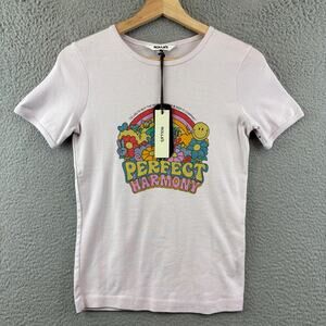 New Rolla's $69 Coca Cola  Rainbow Short Sleeve Shirt Women's M Perfect Harmony